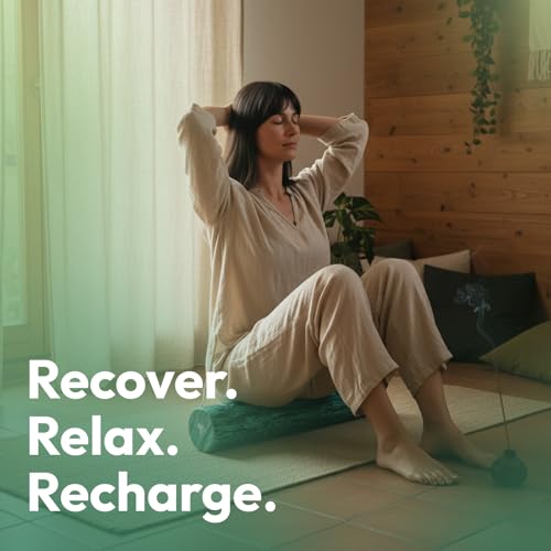 Soft Density Foam Roller 36" x 6" – Low Density Physical Therapy Roller for Exercise, Pilates, Yoga, Gentle Massage & Muscle Recovery – Green Marbled Round - Image 6