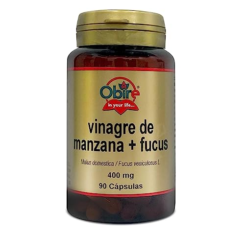 Obire | Vinagre de Manzana + Fucus: Potente dúo natural para el bienestar. 90 Cápsulas de 400 mg en frasco, digestión y metabolismo