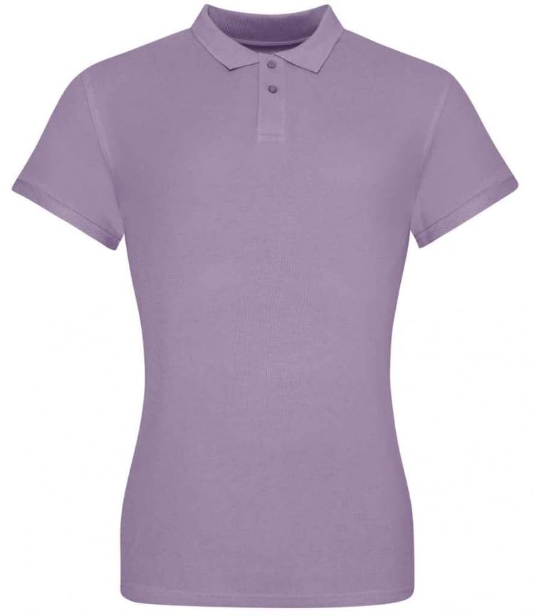 BLUE RAVEN Polo de manga corta para mujer, 100% algodón, para mujer, morado claro, L