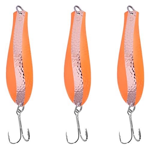 Doctor Spoons Orginal Fishing Lures Series - Made in USA - Saltwater & Freshwater - Eagle Claw Hook - Walleye, Bass, Northern, Pike, Salmon, Trout, Striper & More - Casting, Jigging, Trolling 3 Pack