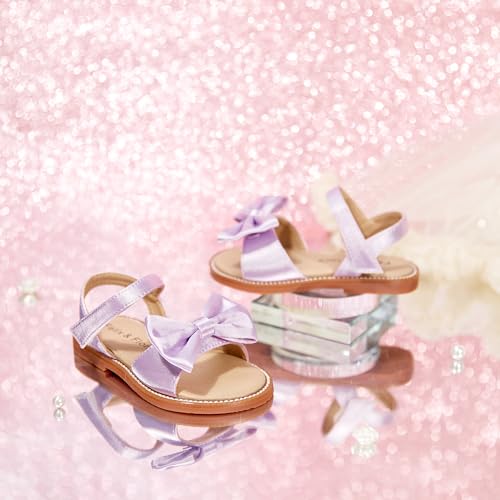 Image of Felix & Flora Toddler Girl Sandals - Little Girl Easter Dress Shoes Lightweight Open Toe Beach Holiday Flats