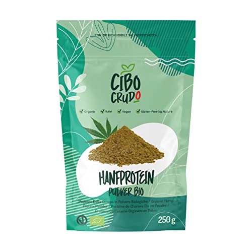 Bio Hanfprotein Pulver - 250g. Hanfproteinpulver Frei von Gluten Soja und Laktose. Hoher Proteingehalt. Enthält Aminosäuren und Essentielle Fettsäuren. Organic Hemp Protein Powder.