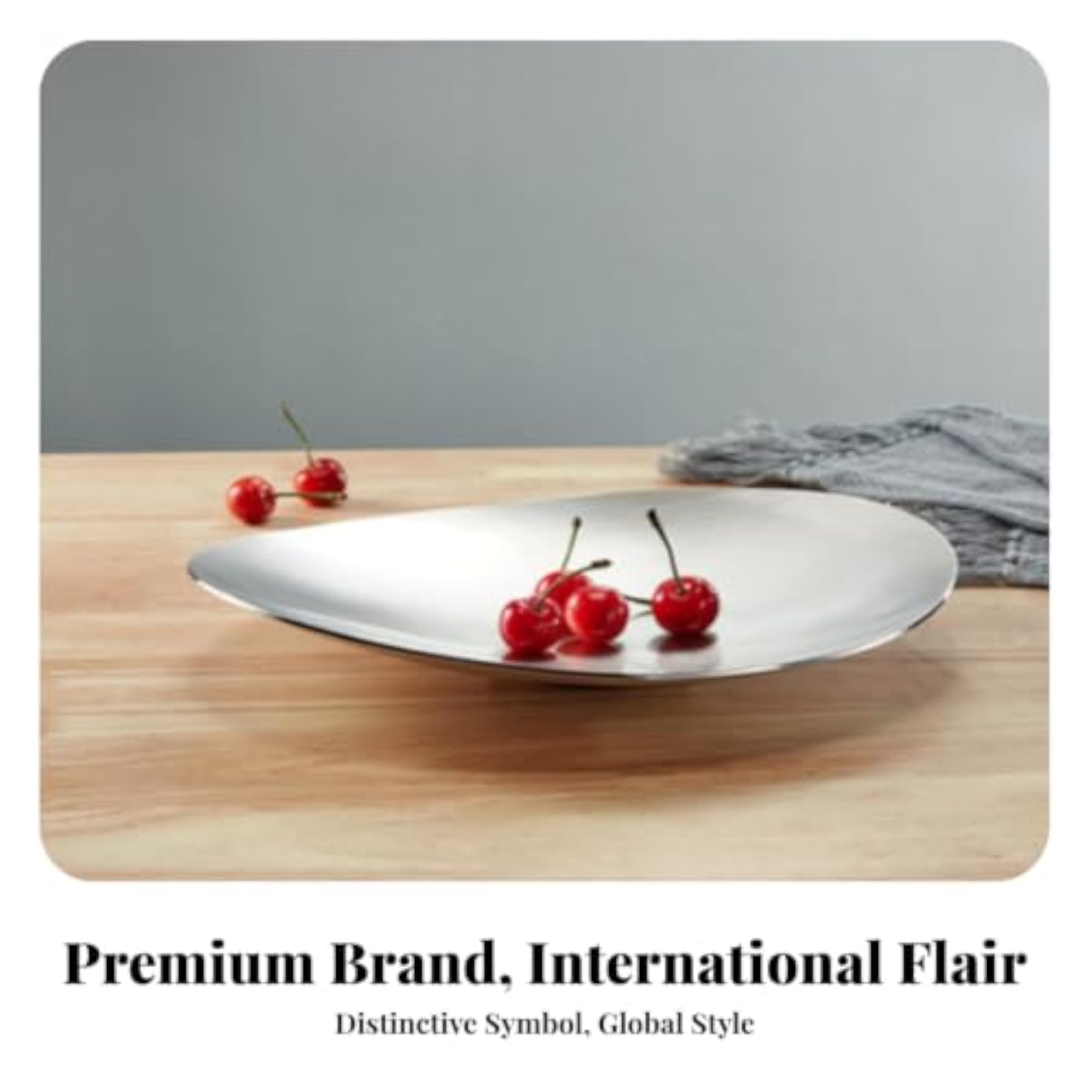Food-Grade Leaf-Shaped Fruit Tray Stainless Steel Decorative