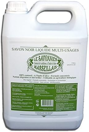 LE SAVONNIER MARSEILLAIS Unscented Black Liquid Soap - 5L