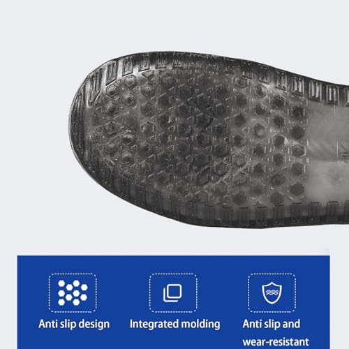 Image of Silicone Reusable Waterproof Shoe Covers for Rain, 13.39 Inch Foldable Tall Boot Design Rain Cover for Shoes