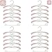 WJWSKI Appendiabiti Bambini per Vestiti, 20pcs Grucce Impilabili + Gancio per Farfalla, Appendini Infanzia e Neonati Abiti Anti-Scivolo, Stampelle Ragazzo+Ragazza, Baby Hanger da parete, Rosa+Bianco