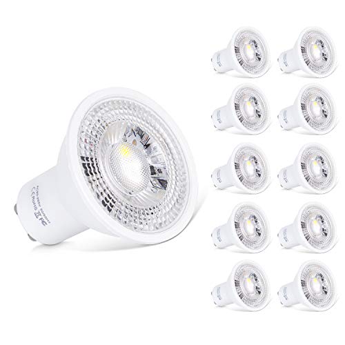 Bombilla LED GU10 de color blanco cálido, 8 W, no regulable, 720 lúmenes, sustituye a bombillas halógenas de 70 W, 3000 K, ángulo de haz de 120°, AC 85 V-265 V, 10 unidades