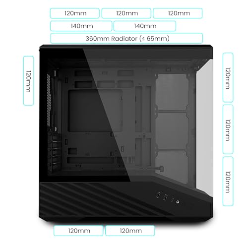 Gabinete para PC Lian Li Vector V100R Mini Tower, diseño sin pilares, compatible con placas base Micro-ATX y Mini-ITX, incluye 4 ventiladores ARGB estándar miniatura 4