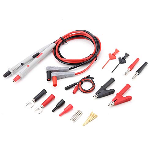 Image of Multimeter Test Leads Replaceable Probe Tips Kit with Alligator Clips for Car Diagnostics Circuit Testing