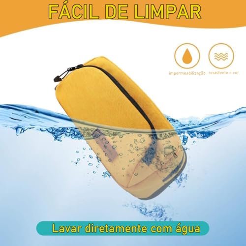 Estojo para Lápis, Estojo Escolar de Grande Capacidade Armazenamento, Estojo Academie Amarelo, Estoj