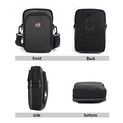 Image of Unisex Casual Fashion Multifunctional Mini Shoulder Bag Crossbody Bag Travel Passport Wallet Bag