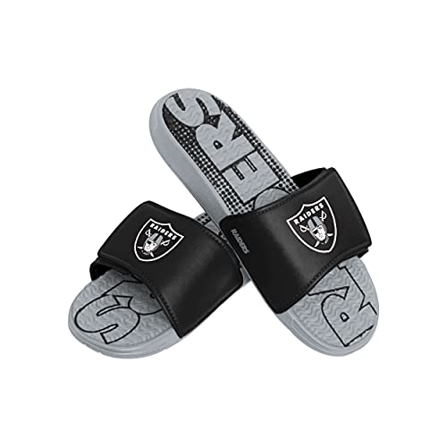 FOCO Las Vegas Raiders NFL Mens Gradient Wordmark Gel Slide - L