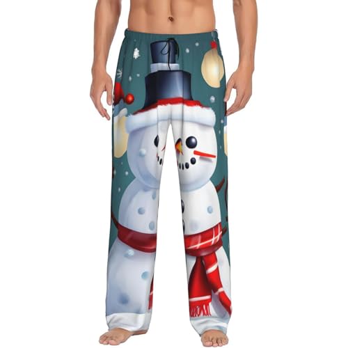 Pantalon pyjama homme Noël léger et respirant pour vêtement de nuit décontracté