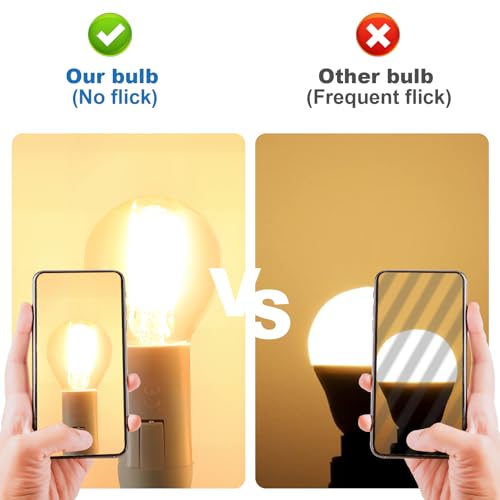 LangPlus+ E14 LED Vintage Golf Ball SES Filament Bulb, Non-Flicker & No Buzzling Dimmable G45 Glass Globe Bulb 4W, 40W Equivalent, 2700K Warm White 400LM, Small Edison Screw LED Bulbs, 4Pack(E14 G45) - Image 4