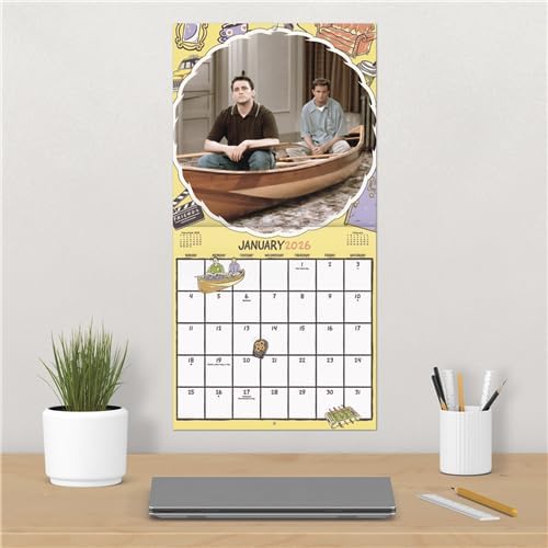 Friends Calendar 2026 - Deluxe 2026 Friends TV Show Wall Calendar Bundle with Over 100 Reminder Stickers (Central Perk Gifts, Office Supplies) image 2 of 7 B0FHC1GRWB