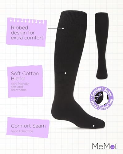 MeMoi Girls' Thin Ribbed Cotton Tights3