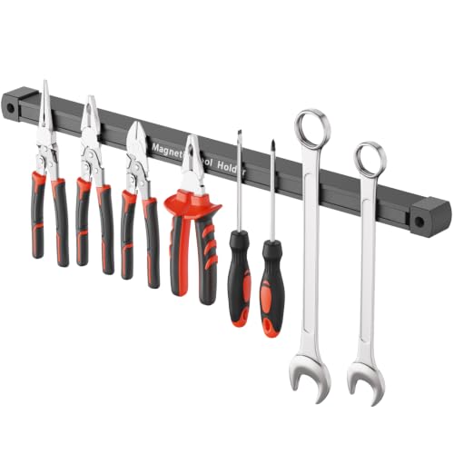 Image of Double Sided Magnetic Tool Holder, 17 Inch Heavy Duty Magnet Bar Strip with Extra Strong Magnets, Magnetic Tool Organizer for Garage, Warehouse, Workshop, Tool, Industrial (1 Pack)