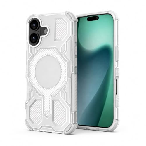 Image of MagPro Armor Grip Case for Apple iPhone 17 | Strong MagSafe Compatible Cover, Rugged Hybrid Protection, Hard PC Back, Soft TPU Bumper, Shockproof, Scratch Resistant | White