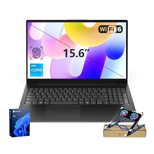 Image of Lenovo V15 Gen 5 15.6 inch FHD Business Laptop, 16GB DDR5RAM, 512GB Storage, Intel Core i3 6-core CPU(Beat Ryzen 3 7320U), W11 Pro, AI Copilot Key, Webcam w /Shutter, Security Chip Discrete TPM 2.0, Black