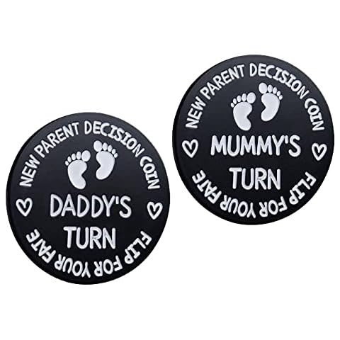 Vbeca New Parents Decide Coins, New Baby Gifts for mom, dad Decide Coins for Women, Men, First Pregnancy mom and dad Make Christmas Birthday Gifts Cover