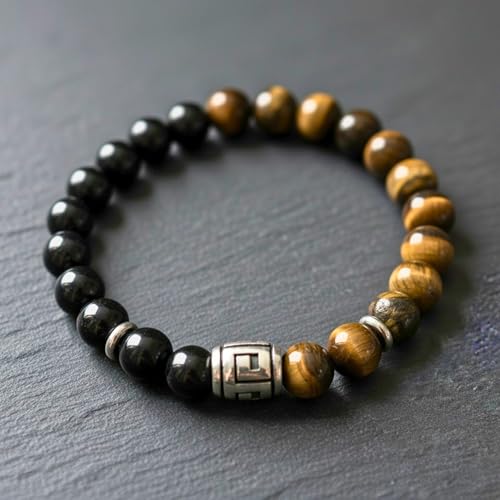 Image of THE MEN THING Natural Stone Bracelets - Adjustable Beaded Wristwear for Men & Boys (Multi-Design Collection)
