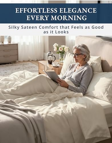 Image of LANE LINEN Boys Twin Sheets 1000 Thread Count 100% Egyptian Cotton - Ivory | Yellow Twin Sheets - 3-Piece Set, 15 inch Deep-Pocket Snug Fit, Cozy For Cabins And Camp, For Guests And Everyday Use