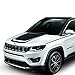 Produktbild NCUIXZH Black Bonnet Hood Scoop Einfachheit Streifen Grafik Vinyl Aufkleber Auto Aufkleber, Für Jeep Compass 2013-2020