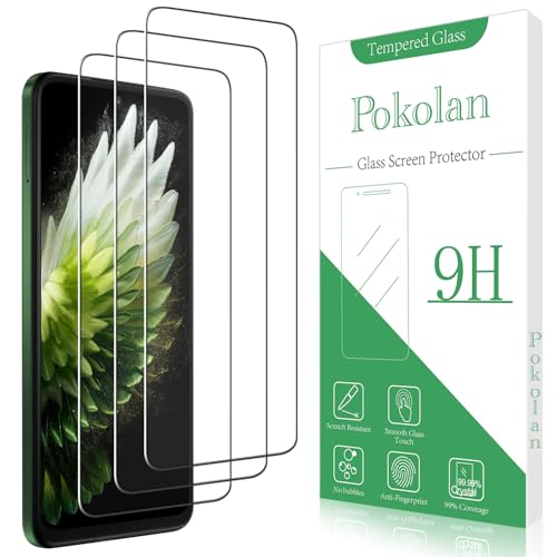 Pokolan 3 Pack Screen Protector for Motorola Moto G35 Tempered Glass, 9H Hardness, Case Friendly, Anti Scratch, Bubble Free, Easy to Install