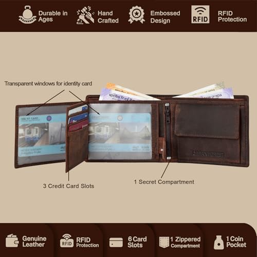 Leo Leather Wallet for Men, Vintage Brown, Vintage4