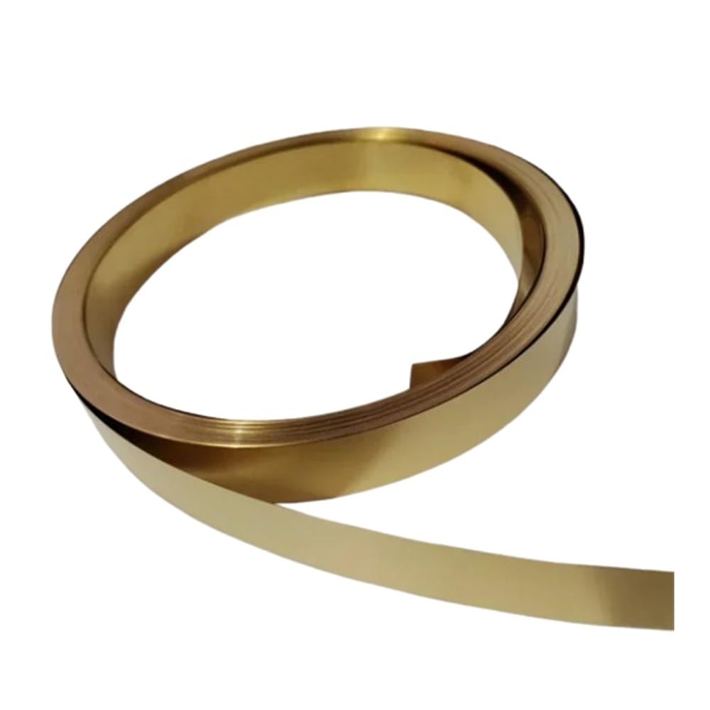 QZDIANGE H62 Thin Brass Sheet Strip 1M Roll, 10-60Mm Thickn/0.3 * 10 * 1000Mm