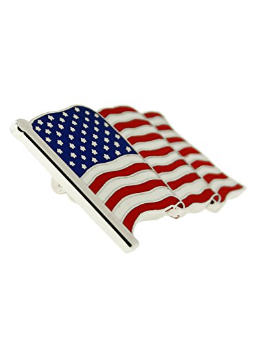 Image of PinMart American Flag Lapel Pin - Made in the USA - Patriotic Enamel Pin