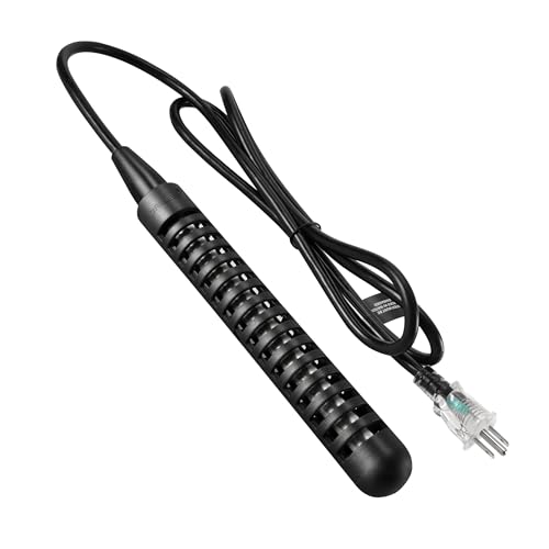 GRILLME 1300W Titanium Fully Submersible Portable Electric Immersion Water Heater,Bucket Water Heater,Seawater Heater for Fish Tank,Seawater Aquaculture,100% Protection Against Seawater Salt Corrosion