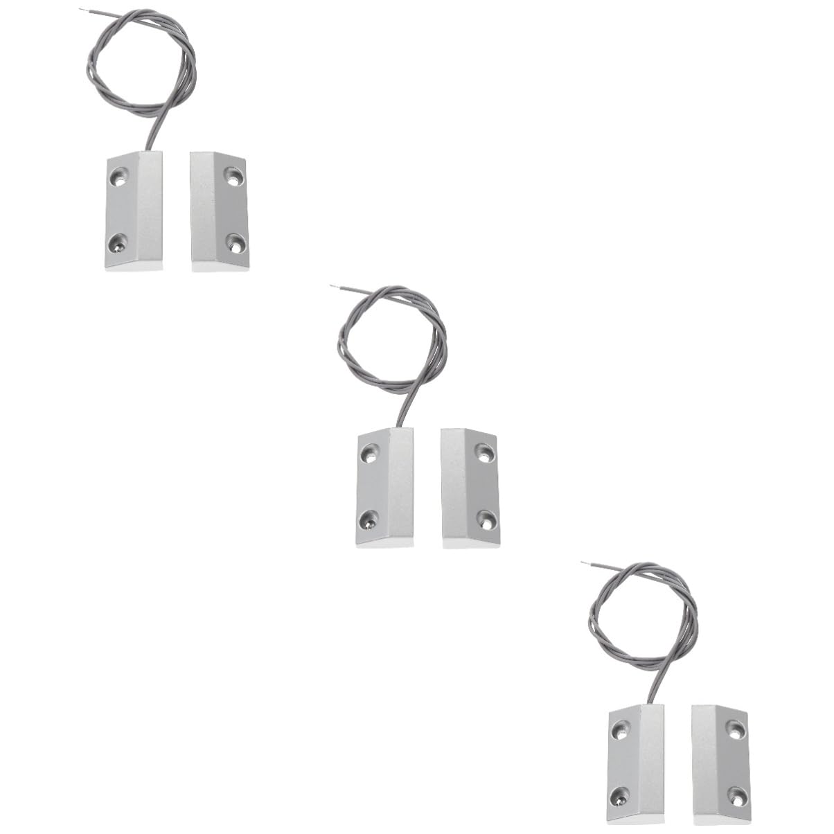 Hemobllo 3ensembles Capteur Alarme Magnétique Filaire De Zinc pour Porte De Garage Et Fenêtre Système De Sécurité avec pour Alarmes De Porte Et Fenêtre Installation Facile Et