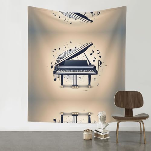 Tapisserie murale piano BROLEO de 152x130 cm pour la décoration intérieure