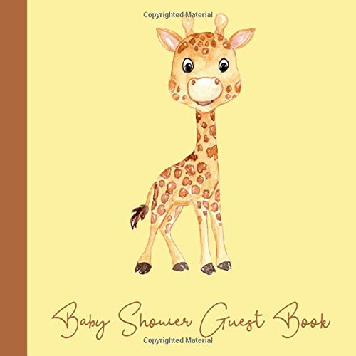Baby Shower Guest Book Giraffe Cute Little Jungle Safari Animal