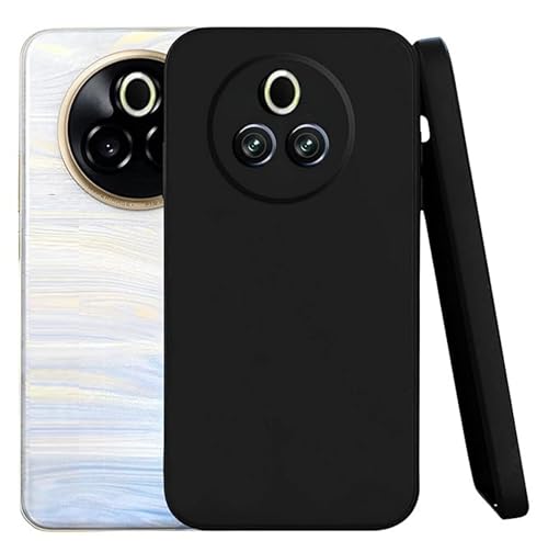 Image of Designerz hub Realme P3 Pro 5G Back Cover | Soft Silicone Slim Back Case Cover for Realme P3 Pro 5G - Black