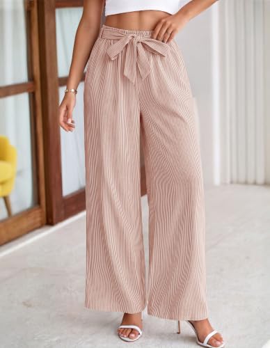 Image of BTFBM Striped Palazzo Pants for Women Casual Summer 2026
