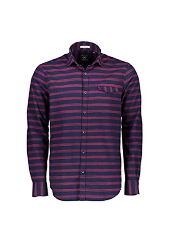 Preisvergleich Produktbild LERROS Herren Oberhemd Langarm Dunkelblau / Rot XL