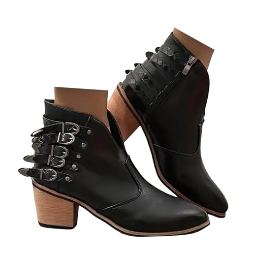 Cowboy Boots for Women Western Country Concert Disco Outfits Lace-up Wedge Heel Cowgirl Boots Short Riding Boots For Women