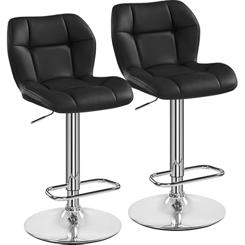 Yaheetech Adjustable PU Leather Bar Stools Cover