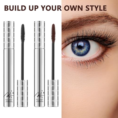 FEXPDL Waterproof Mascara Brown & Black 2 PCS Brown Mascara Waterproof Mascara Telescopic Natural Lashes Mascaras, Eye Make-up Hard Wearing Non-smudged, Non-caking, Lasts all day long. - Image 5