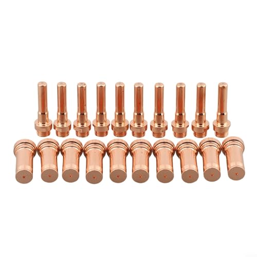 CP-90 Plasma Torch Electrode C1368 and Tip C1848, 1.2mm, 50–70A, 20-Piece Set for Cebora CP90/CP91 Plasma Cutters, Industrial Replacement Consumables
