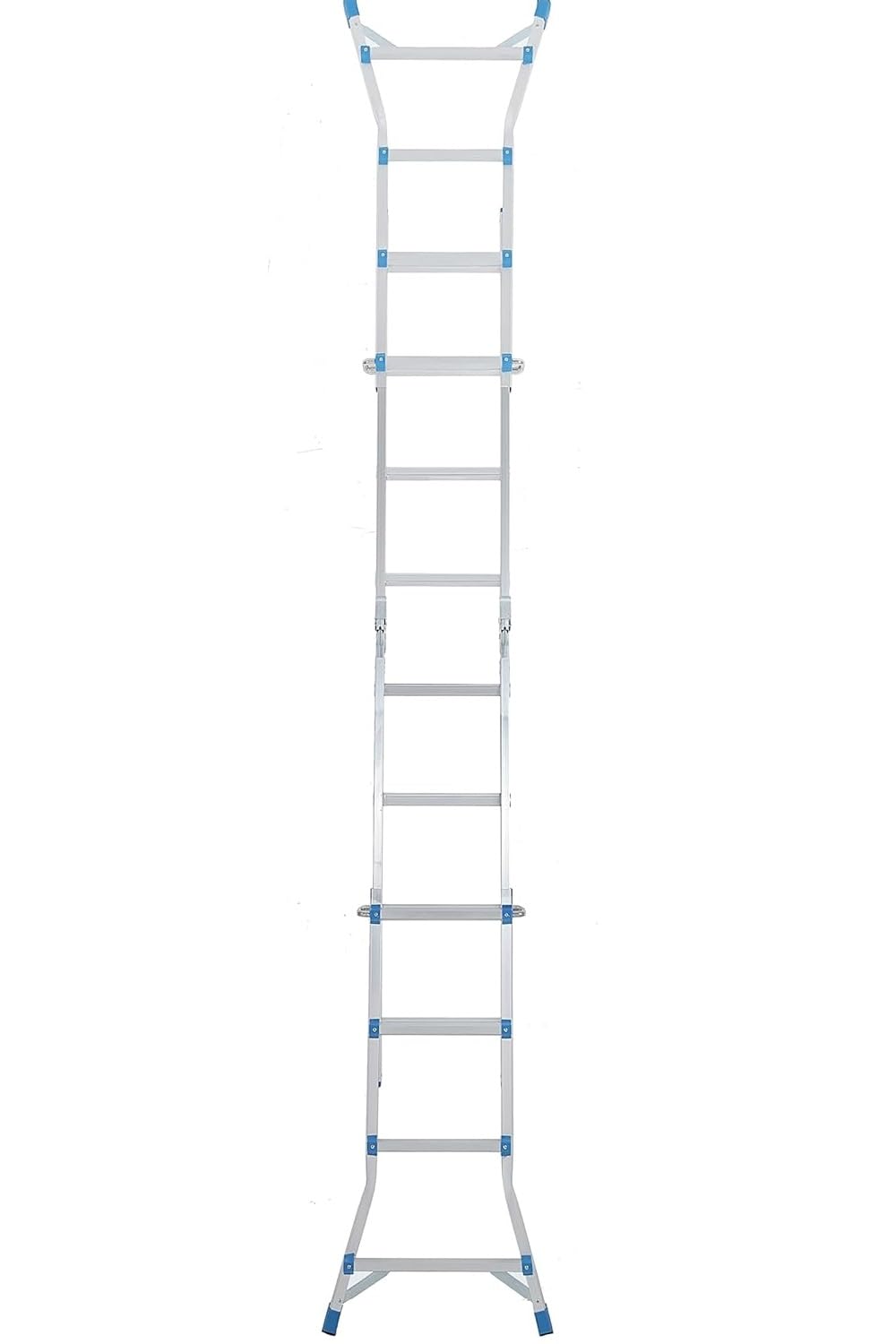 TREPPE Escalera Articulada Plegable Telescópica Multifunción Aluminio 4x4 Escalones 3,98m