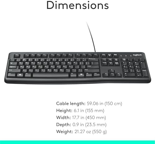 Logitech 920-002478 Keyboard K120,Black