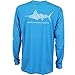 AFTCO Men's Jigfish L/S Performance Shirt (Large, Vivid Blue)