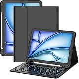 TQQ Cover con Tastiera per iPad Air 11 pollici (M3 2025 e M2 2024), iPad Air 5ª/4ª Gen e iPad Pro 11 pollici(4ª, 3ª, 2ª, 1ª Gen), Tastiera Bluetooth Staccabile con Portapenna, Italiano QWERTY Layout