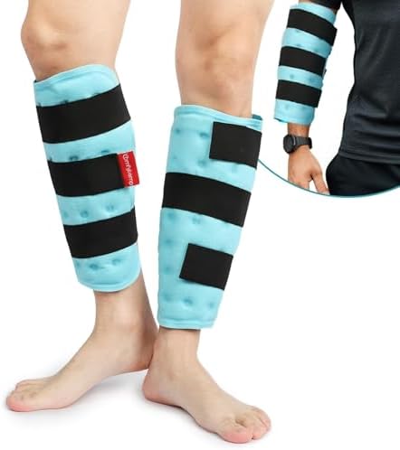 Comfytemp Kühlmanschette Gel Kühlpads（2 Stück）30x30cm für Beine Arme Waden | Kühlbandage für Knie Ellbogen Schulter Nacken mit 3 Klettverschlüsse Kühlpads Kalt Warm Kompresse Wiede