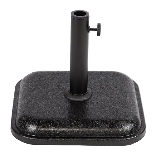 Redwood 1x Black 11kg Concrete Parasol Base - Large Heavy Duty Weighted Outdoor Garden Patio Table Sun Shade Umbrella Pole Holder Stand