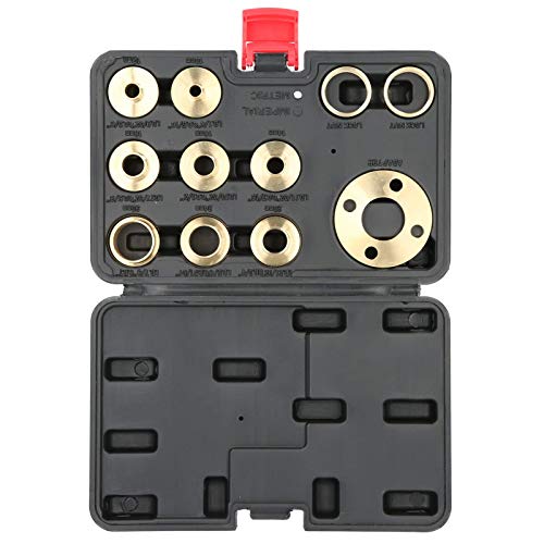 11 Stück/Set Messing Router Template Guide Set Router Guide Kit mit Kontermutter Adapter Router Zubehör von Messing für Reinigungsarbeiten