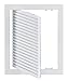Blanco 200x250 mm Rejilla de Ventilación con Sistema de Puerta y Filtro Integrado